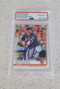 Pete Alonso Mets Signed 2019 Topps Chrome #204 Rookie Card PSA GEM MT 10 AUTO - Picture 1 of 2