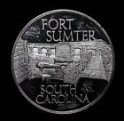 FORT SUMPTER South Carolina Civil War Sullivan's Island Silver art round C1915
