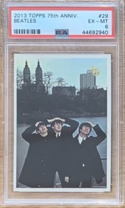 2013 Topps 75th Anniversary Buyback 1964 The Beatles Color Card #64 Pop 1/1 PSA