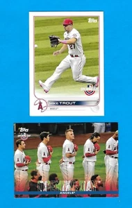 2022 Topps Opening Day #27 Mike Trout + Angels #OD-11 w/ Shohei Ohtani MT - Picture 1 of 2