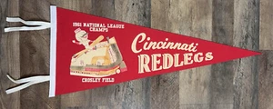 Cincinnati (Reds) Redlegs Crosley Field 1961 National Champs Replica Pennant - Picture 1 of 14