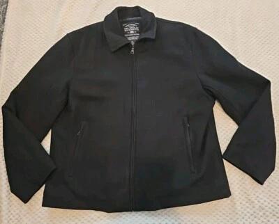 Chaqueta Steve & Barrys Mezcla Lana Para Hombre XL Negra Cremallera Completa Forrada El Mamut Lanudo Foto 1 de 4