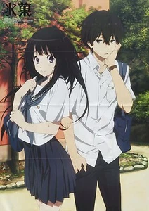 big poster promo Hyouka Ao no blue Exorcist anime Chitanda Eru Okumura Rin Yukio - Picture 1 of 4