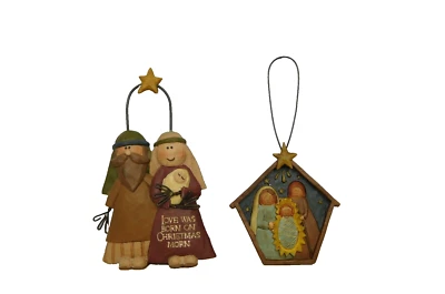 Juego de 2 adornos de belén diferentes - Nuevo de Blossom Bucket #19949 y #50408 Foto 1 de 4