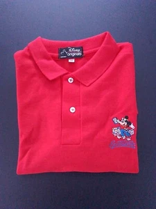 Vintage Disney Originals Größe M Epcot Center rot kurzärmeliges Poloshirt Sehr guter Zustand - Bild 1 von 7