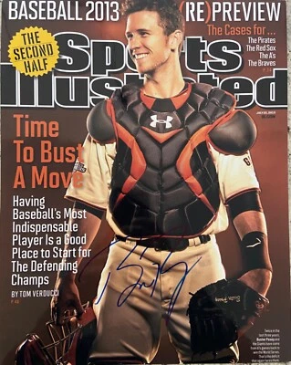 Foto de portada firmada por Buster Posey de los Gigantes de San Francisco 11x14 SI con certificado de autenticidad de prueba Foto 1 de 4