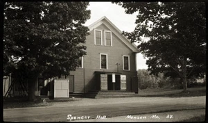 EARLY 1900s POSTCARD FILM NEGATIVE, "SPENCER HALL, MONSON MAINE, #38" - Picture 1 of 1