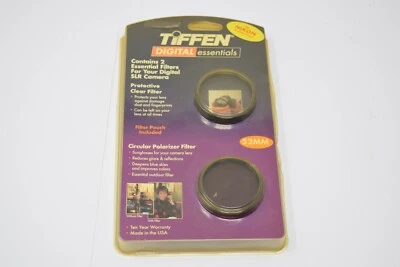 Tiffen 52mm Digital Essential Filters Twin Pack Protective Clear Polarizer Circu - Image 1 of 4
