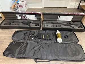 Pair of King Arms M4A1 Ultra Grade Air Soft Rifles and accessories - Picture 1 of 6
