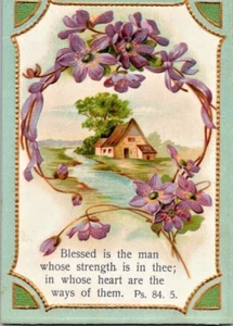 Tarjeta de oración Las Bienaventuranzas 1912 a77 - Imagen 1 de 2