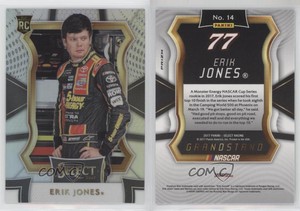 2017 Panini Select Grandstand Silver Prizm Erik Jones #14 Rookie RC