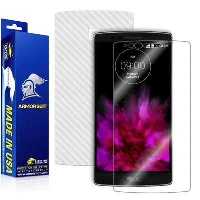 ArmorSuit MilitaryShield LG G Flex 2 Screen Protector + White Carbon Fiber Skin - Image 1 of 4