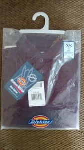 Dickies Kids Long Sleeve Polo Shirt Uniform - Brown Size XS (4) - New - Picture 1 of 2