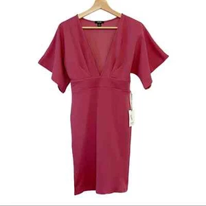 NEW Episode Mauve Pink V-Neck Shift Dress Short Kimono Flare Sleeve Stretch S - Picture 1 of 6