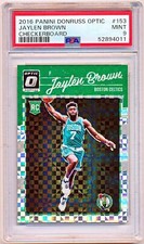 2016-17 Optic Jaylen Brown Checkerboard Rc SP #153 PSA 9 - POP 24