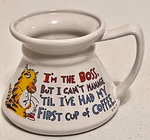 Scatola scarpe tazza caffè gatto vintage saluti segno distintivo che il capo non può gestire fino all'inizio... - Foto 1 di 7