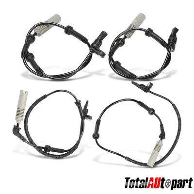 Sensor de velocidade de roda ABS dianteiro e traseiro 4 peças para BMW M5 E60 M6 E63 E64 2006-2010 - Imagem 1 de 4