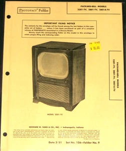 Sam's Photofact Folder, Set 126 Folder 9, 3-51, Packard Bell, NF - Picture 1 of 1