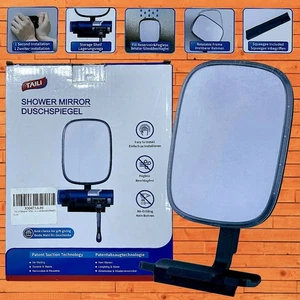 TAILI Shower Mirror | Fogless, Easy Install, Rotatable 360°, Shelf & Squeegee - Picture 1 of 12
