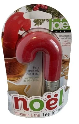 Joie Noël Navidad Bastón de Caramelo Infusor de Té Acero Inoxidable y Silicona Regalo Nuevo Foto 1 de 4