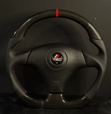 Toyota TRD Customize Carbon Fiber Steering Wheel MK4 CELICA MR2 MR-S Alteeza JZX - Image 1 of 4