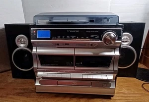 Trexonic TRX-11BS Stereo mit 3 Geschwindigkeiten Plattenspieler CD Player Dual Kassette + mehr - Bild 1 von 22
