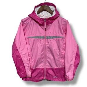 LL Bean Youth Girls Windbreaker Jacket Pink Size Large (14-16) / 20 x 26 - Picture 1 of 6
