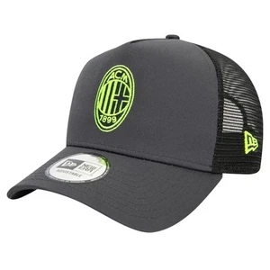 Men's New Era Gray AC Milan 9FORTY A-Frame Trucker Adjustable Hat - Picture 1 of 5