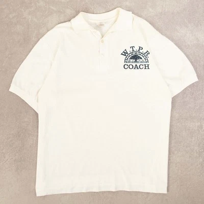 Camiseta Hartwell Vintage Anos 80 W.t.p.r Coach Polo Gráfica GG Masculina Gola Branca - Imagem 1 de 4