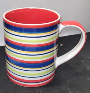 Whittard Of Chelsea stripes red interior Large Mug - Picture 1 of 2