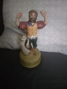 Vintage CMI Boston 1972 Sankyo Musical Chadwick-Miller Figurine Japan Dairyman - Picture 1 of 3