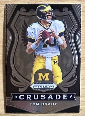 2020 Panini Prizm Draft Picks - Crusade Tom Brady #100 Michigan Wolverines - Image 1 of 2