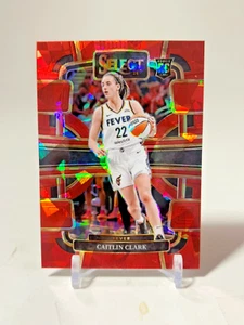 2023-24 PANINI SELECT WNBA CONCOURSE CAITLIN CLARK RC 72 PRIZM HIELO ROJO AGRIETADO - Imagen 1 de 4