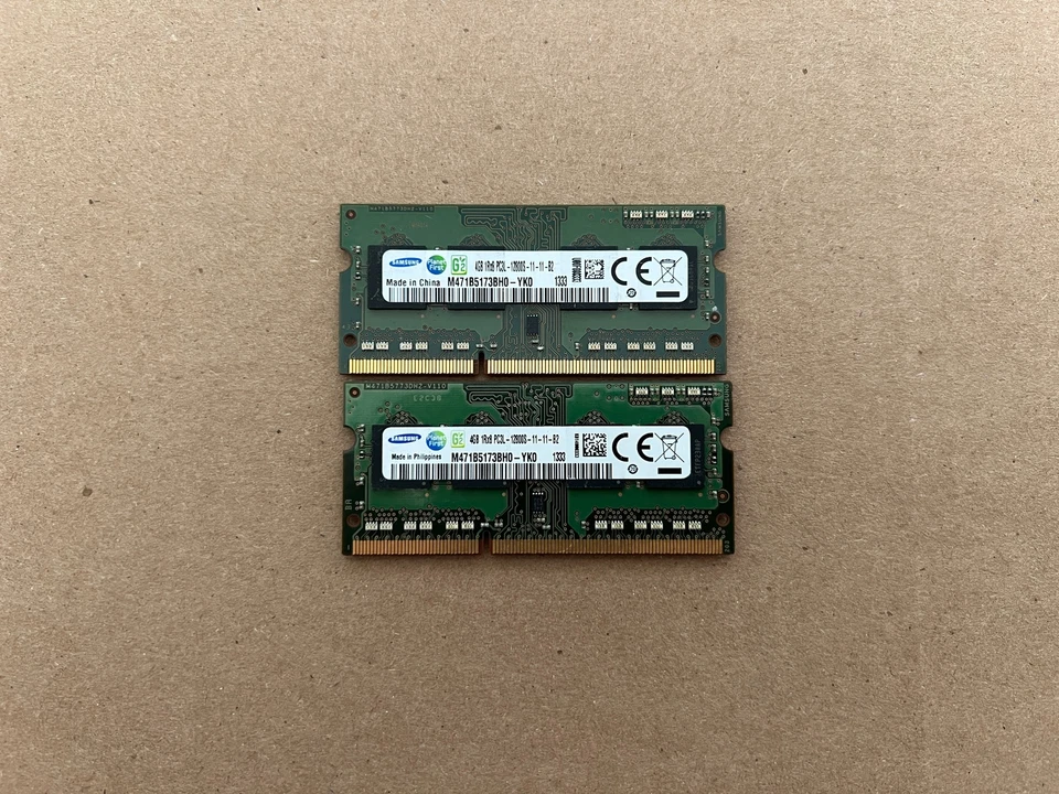SAMSUNG 8GB 2X4GB 1RX8 PC3L-12800S DDR3-1600MHZ M471B5173BH0-YK0 K1-2(5) - Image 1 of 4
