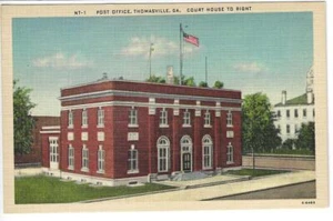 Postal Oficina de Correos Court House Thomasville, Ga. USPS Litografía diurna Usada en Excelente Condición - Imagen 1 de 1