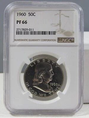 1960 Franklin half dollar proof NGC PF 66 (011) - Image 1 of 4