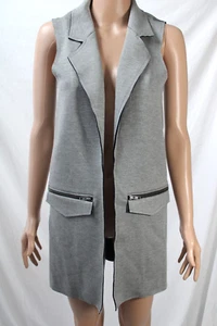 TopShop Grey Collared Vest Size 2 - Picture 1 of 10
