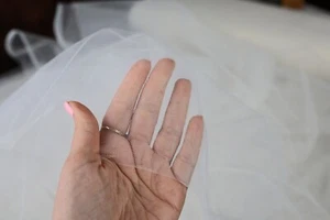 Ivory 108 In Wide Tulle Fabric By The Yard 03 - Picture 1 of 13