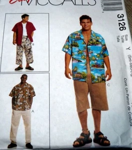 *VTG MENS SHIRT & PANTS Sewing Pattern SMALL-MEDIUM Chest 34-40 - Picture 1 of 1