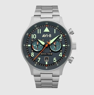 AVI-8 Hawker Hurricane Blue Dial Chronograph Quartz AV-4088-22 Men's Watch - Image 1 of 4