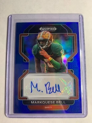 2022 Panini Prizm Draft Picks Markquese Bell Blue Prizm Auto #D /149 - Image 1 of 2