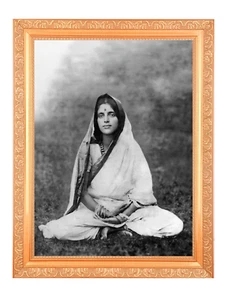 Foto impresa digital Anandamayi Maa en marco dorado (11 X 14 pulgadas) - Imagen 1 de 4