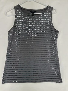 Soma Intimates Tank Top Women's Size Small Gray Sequined - Picture 1 of 9