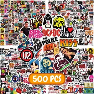 500 PCS Rock Band Stickers Pack Colorful VSCO Waterproof Stickers, Cute Aesth... - Picture 1 of 7