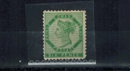 Prince Edward Island 1870 SG 17 6d Yellow Green MOG VF Perf 11 1/2 x 12 CV L170 - Image 1 of 2