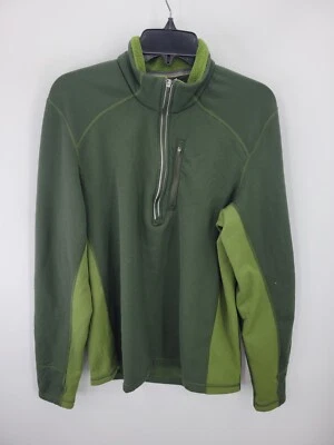 Vintage Spiral Industries Jacket Mens Large Green Half Zip Pullover Sweater - Image 1 of 4