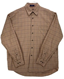 Alan Flusser Men's Size L Multicolor Plaid Long Sleeve Button Up Cotton Shirt - Picture 1 of 8