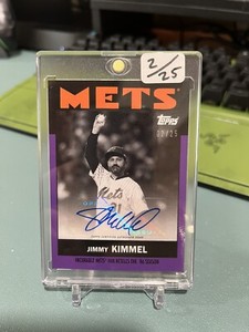 Jimmy Kimmel Auto 2021 Topps Once Upon A Time In Queens Mets Purple Parallel /25