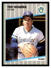 1989 Fleer #188 TED HIGUERA Milwaukee Brewers