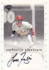 1996 Leaf Signature Extended Autograph #55 Lou Frazier AUTO Texas Rangers